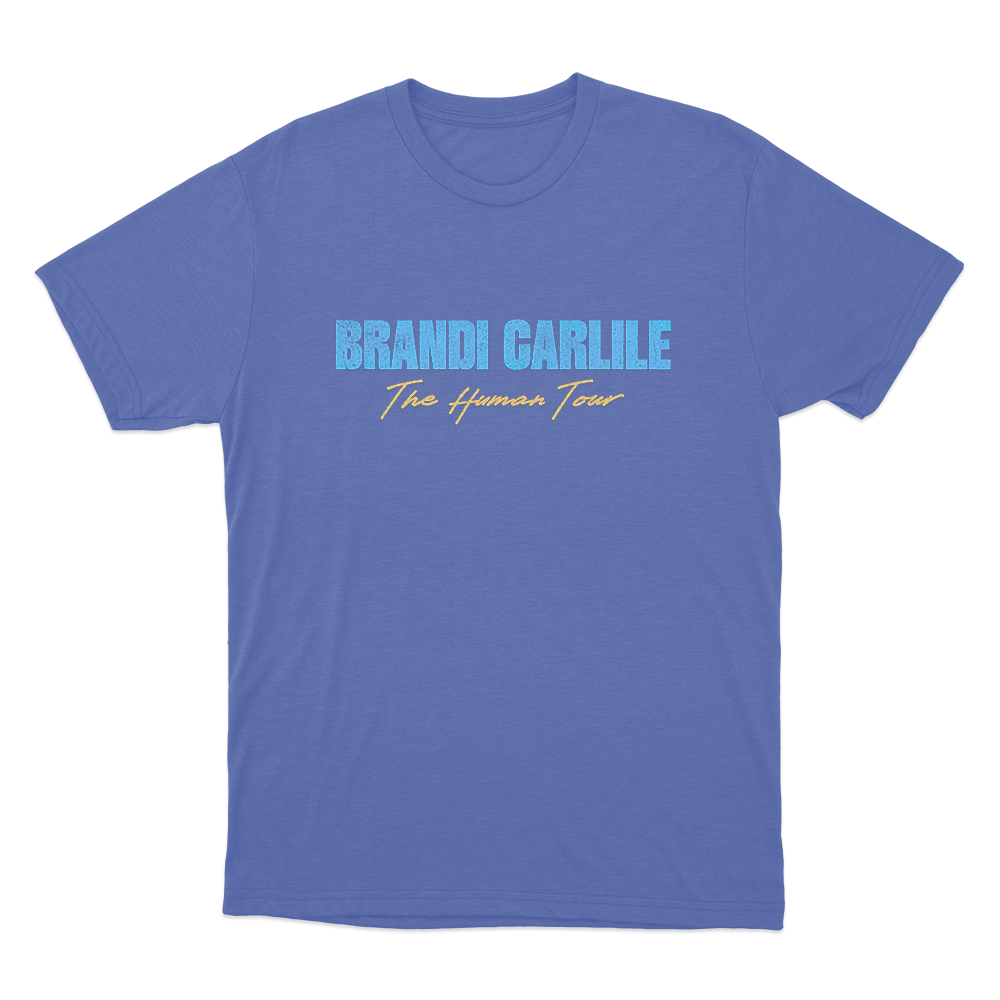 Brandi Carlile The Human Tour Unisex T Shirt Blue Brandi Carlile The Human Tour Unisex T Shirt Blue
