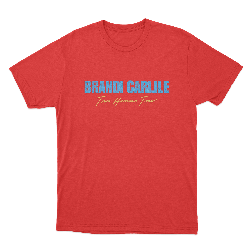 Brandi Carlile The Human Tour Unisex T Shirt Red Brandi Carlile The Human Tour Unisex T Shirt Red