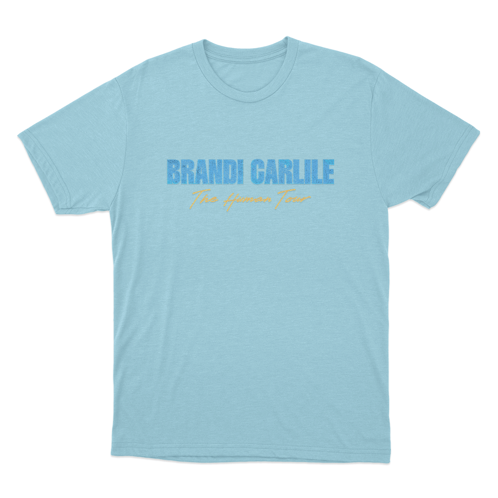 Brandi Carlile The Human Tour Unisex T Shirt Sky Blue Brandi Carlile The Human Tour Unisex T Shirt Sky Blue