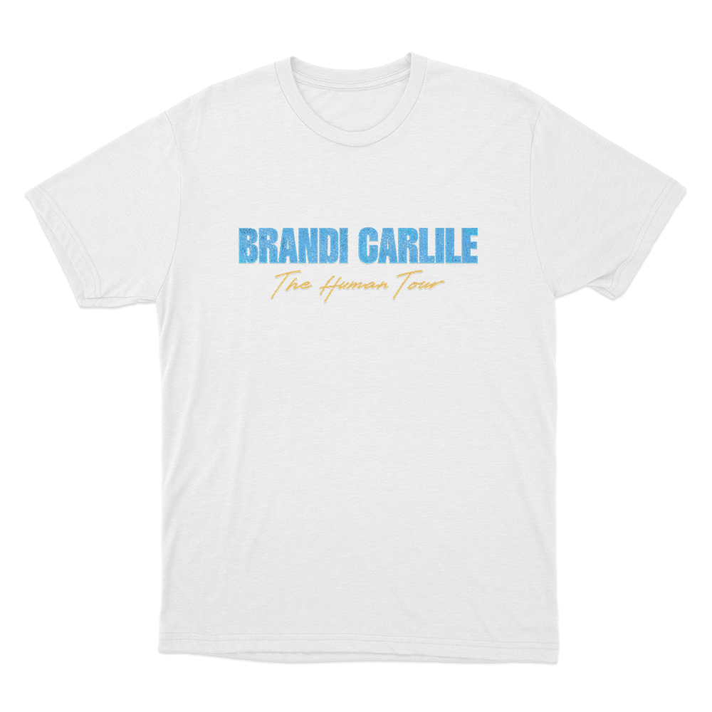 Brandi Carlile The Human Tour Unisex T Shirt White Brandi Carlile The Human Tour Unisex T Shirt White