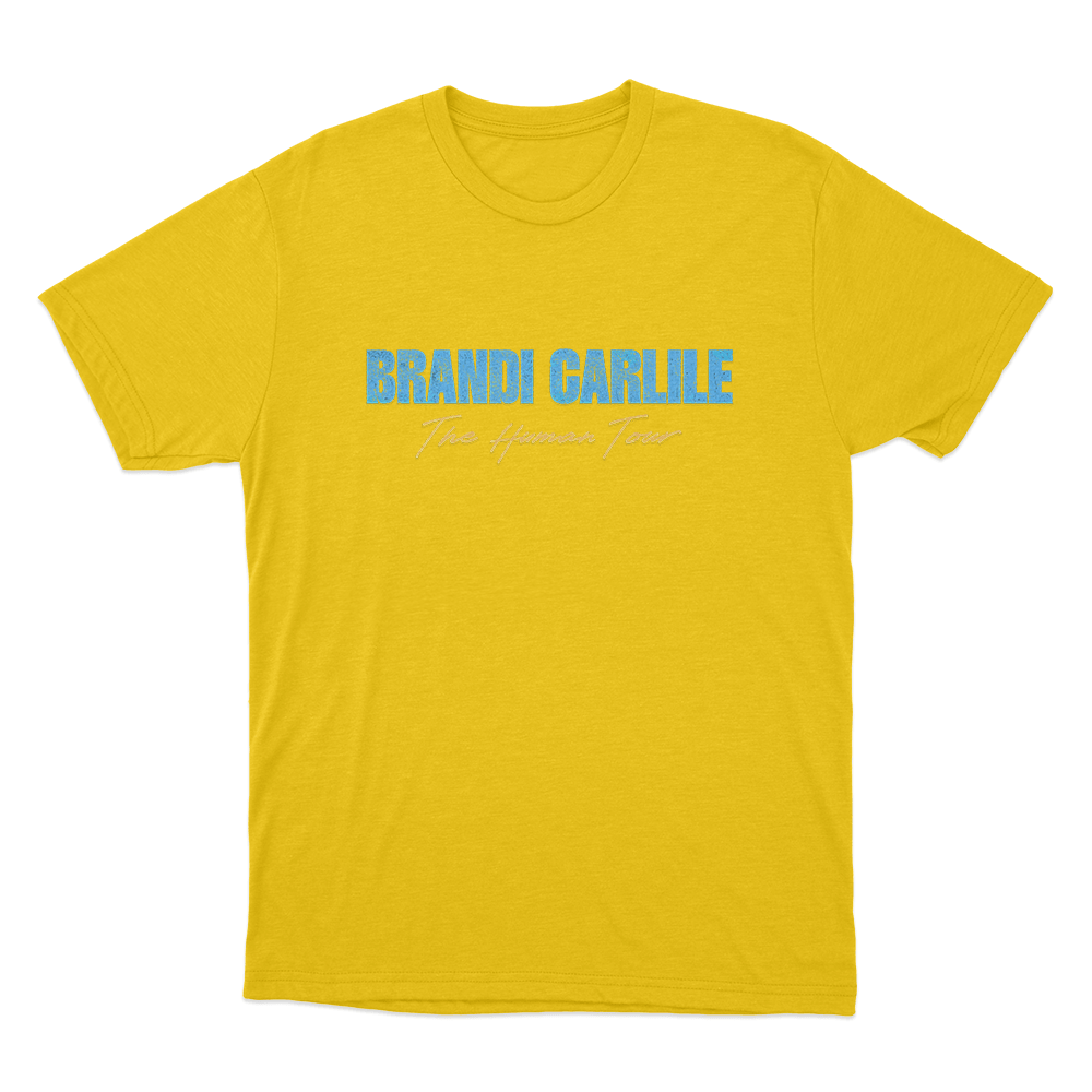 Brandi Carlile The Human Tour Unisex T Shirt Yellow Brandi Carlile The Human Tour Unisex T Shirt Yellow